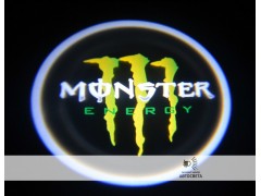 Проекция на двери с эмблемой Monster